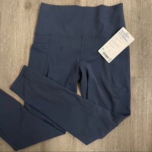 Athleta Salutation Stash 7/8 Tight XS BLUE